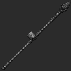 SorcerousStaff.png STL-Datei Hexenmeister-Zauberstab kostenlos・3D-Druck-Modell zum herunterladen