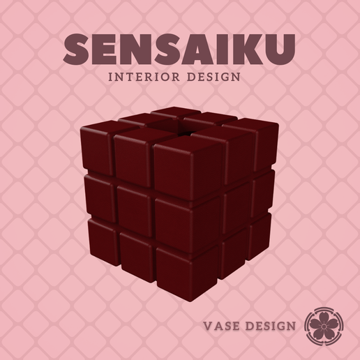 37. Cube 37 - 27 cubes Custom Vase Design: Personalized Forms for Miniature and Modern Spaces - Ikebana Home Decoration for Modern Diorama