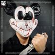 z5107746238197_e20bff4b9d32a4eb739c89601de0aab5.jpg Mickey Mouse Trap Mask - Damaged Version - Halloween Cosplay