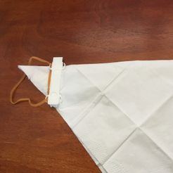 IMG_1647.JPG Free STL file Clips for face mask with handkerchief・3D printing idea to download