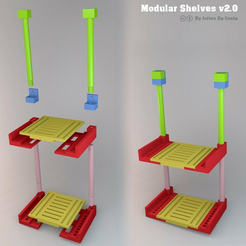 Assembly.png Free STL file Modular shelves - modular shelves・3D printer design to download