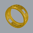 perspective_screenshot_shaded_square.png Bold Geometric Pattern Ring 3D print