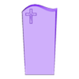 headstone_wave_cross.stl 3d headstone model - wave and cross
