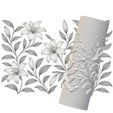 bthumbnale-embossed.jpg Lily Vine Border Clay Roller – Embossed Texture STL for Pottery, Polymer Clay & Slab Work