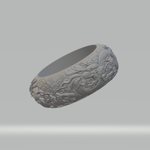 Dragon Ring 3D Model 3D print model 3D model