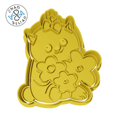 Kawaii_8cm_2pc_14_C.png STL file Panda - Lovely Animals (no 14) - Cookie Cutter - Fondant - Polymer Clay・3D printer model to download