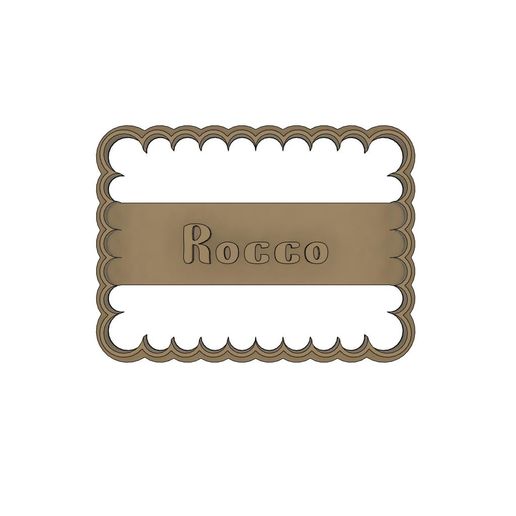 Cutter Petit Beurre name Rocco 3D model