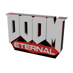 1.png STL file 3D MULTICOLOR LOGO/SIGN - DOOM: Eternal・Model to download and 3D print
