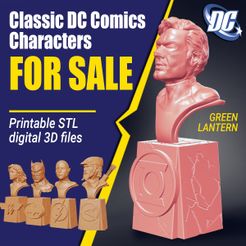 DC-Comics-STL-ad_Square_Green-Lantern.jpg Fichier STL Buste Green Lantern - Personnage classique de DC Comics・Modèle pour imprimante 3D à télécharger