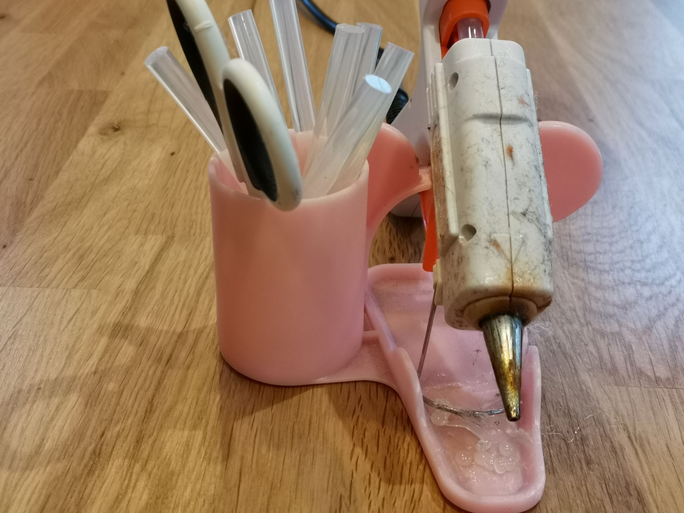 Download STL file Glue Gun Holder Mouse Ears • 3D printable template