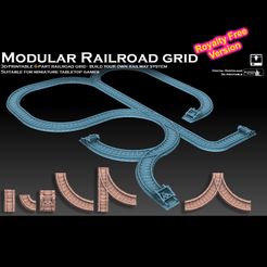 rail-grid-insta-promo-royfree.jpg Archivo 3D Modular Railroad Grid Versión libre de derechos・Diseño imprimible en 3D para descargar