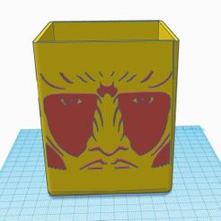 SNK-6.1.jpg Archivo STL Tarro para bolígrafos SNK// Tarro para bolígrafos SNK・Objeto de impresión 3D para descargar