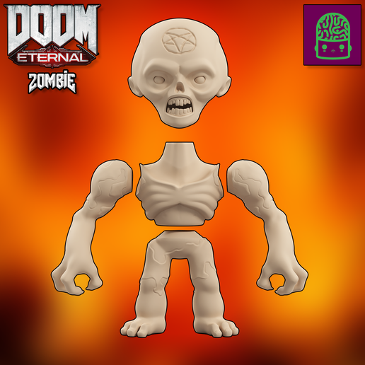 2.png STL file Doom Eternal Zombie Collectible Figurine High Res Custom Model・3D printable model to download, ThatJoshGuy