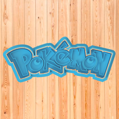 POKEMON-LOGO.png Pokemon logo cookie and dough cutter - Cookies