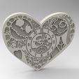 clock-love.94.jpg clock of love 3D STL model for CNC Router and 3D printing
