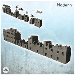 1-PREM.jpg STL-Datei Satz von zehn einstöckigen städtischen Gebäuden (zerstörte Version) (13) - Modernes WW2 WW1 Weltkrieg Diaroma Wargaming RPG・3D-druckbares Modell zum herunterladen