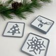 Holiday-Stacking-Coasters-Group-01.jpg Snowflake Stacking Holidays Coaster, Christmas Bar Ornament