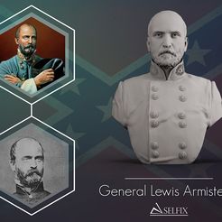 01.jpg STL file General Lewis Armistead bust sculpture 3D print model・3D printable model to download