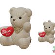 Valentine-Knitting-Bear-and-Pendant-18.jpg Valentine Knitting Bear and Pendant 3D Printable Model