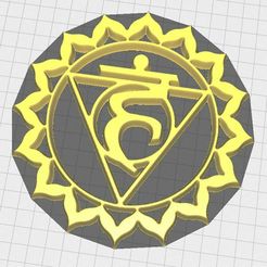 throat-chakra.jpg STL file Throat Chakra Wall Art 2.5D・Model to download and 3D print