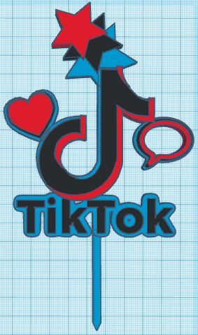 TikTok.jpg Télécharger fichier STL Topper TikTok • Objet pour impression 3D, gandrade