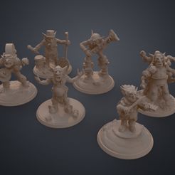 Keyshot-Default-Template.4.jpg 3D file Goblin Band - DnD Set・Model to download and 3D print
