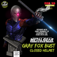 1.png Gray Fox Bust - Closed Helmet (Metal Gear Solid)