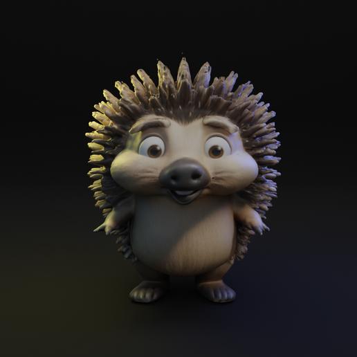 Porcupine Cartoon Animal 3D model