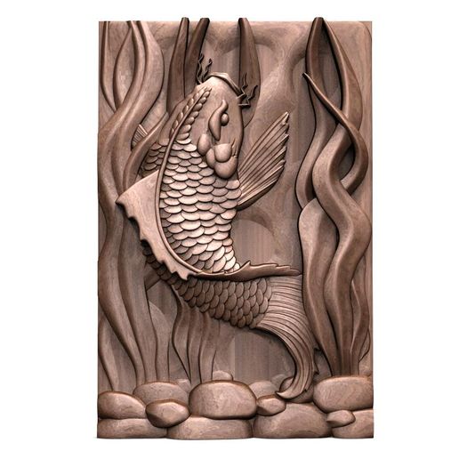 Koi fish CNC 3 3D model