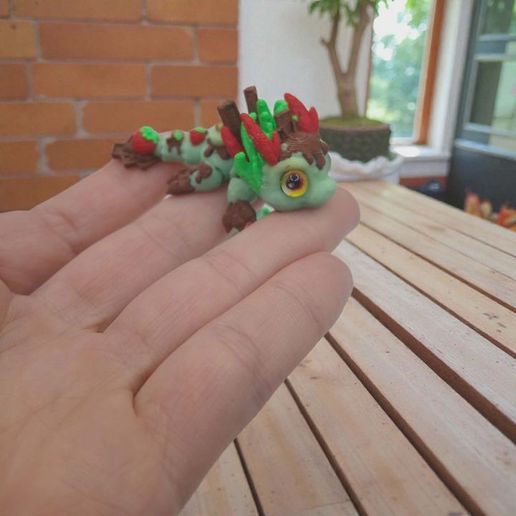 Glass Eye 3D Tinys Baby Strawberry Cheesecake Dragon