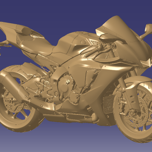 🚗 Yamaha R1・Archivo STL para Impresión 3D・Cults