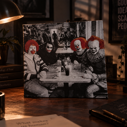 Creepy Clowns – 3D Relief Poster STL
