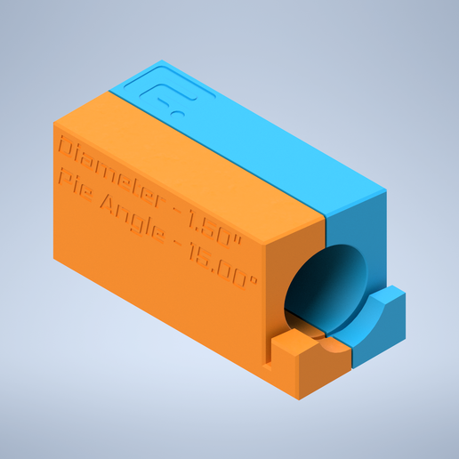 2.75 Inch Pie Cut Jigs 9 & 15 Degree - 3D model önizlemesi