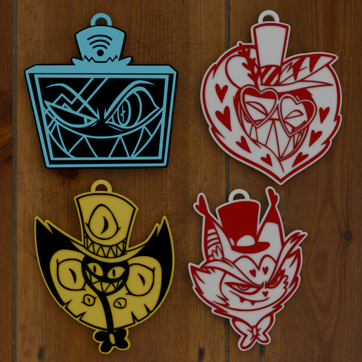 🏨 Hazbin Hotel Keychain Pack #3(v.1)・ STL File for 3D