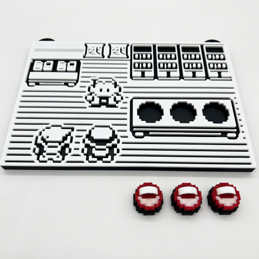 Pokémon Wall-Mounted Key Holder with Interchangeable Poké Balls - 3D model önizlemesi