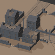Operation-Carentan-Scene-2.png WWII Tabletop Terrain Set 28mm scale (3D Printable Files) - Based on real buildings from Carentan, France