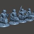 mhalf3.JPG Mounted Halfling Cavalry with Spear and Shield - 28mm