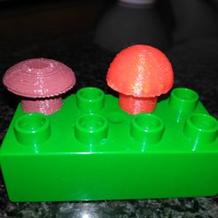 two_type_of_shrroms.jpg Free SCAD file Duplo compatible mushroom・Template to download and 3D print, Pedrosk