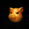 2b.png Animal Pig Face Mask - Animal Cosplay Helmet 3D print model