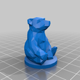 low_poly_bear.png Low Poly Bear With Base