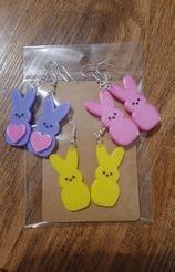 327362599_1125123181516034_4004328897392551104_n.jpg Peep Bunny Easter Spring Earrings/ Decorations/ Cute Bunny Peeps