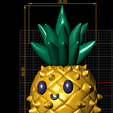 5.png Bonita piña kawaii imprimible en 3D