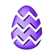 Egg Pendant ZigZag Top.stl STL-Datei Ostereier-Anhänger・3D-druckbares Design zum Herunterladen