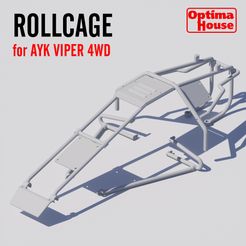 Rollcage-for-AYK-Viper-1.jpg STL file Rollcage body for AYK Viper 4WD・3D print model to download