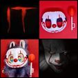 IMG_5302.jpeg Placa com a cara do Pennywise para Labubu + balão vermelho
