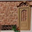 | | ADEA Ce Net 1/12 Hinged dollhouse front door (Hinged model No.10) + Detailed door frame