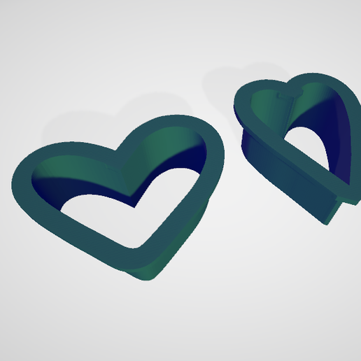 Cookie mold in the shape of hearts 3D model