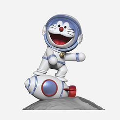 ZBrush-Document.jpg STL file Astronaut Doraemon ドラえもん・3D printer model to download