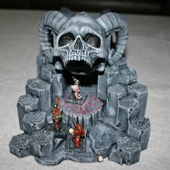 Horned_Skull_Entrance_1.JPG Free STL file Openlock / Openforge Skull Cave Dungeon Entrance・Design to download and 3D print