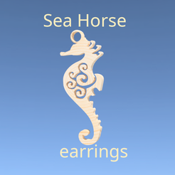 sea-horse-final.png Archivo STL gratuito Pendientes de caballito de mar (v2)・Idea de impresión 3D para descargar, raimoncoding